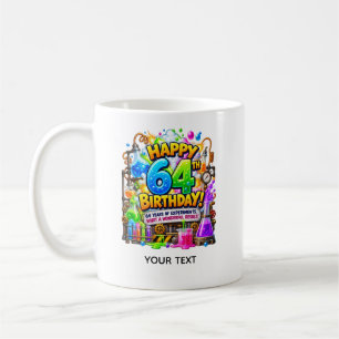 Funny 64th Birthday Science Experiment Card Coffee Mug