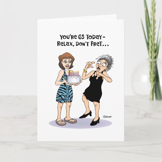 Funny 65th Birthday Card (Front)