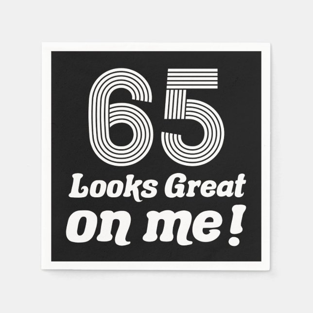 Funny 65th Birthday For Her Napkin (Front)