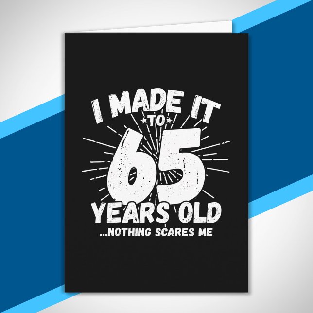 Funny 65th Birthday Quote Sarcastic 65 Year Old Card (Creator Uploaded)