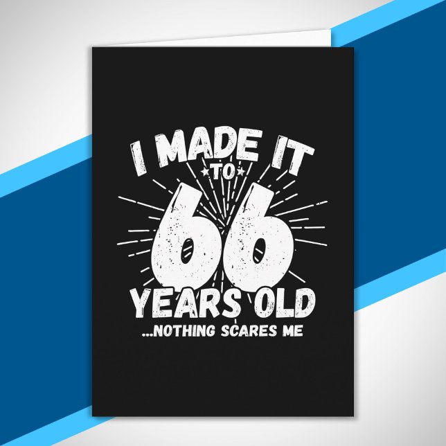 Funny 66th Birthday Quote Sarcastic 66 Year Old Card (Creator Uploaded)