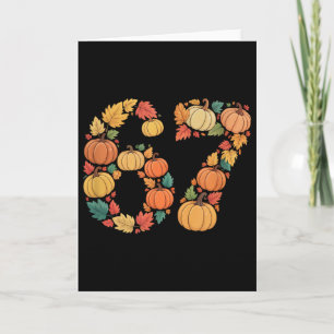 Funny 67 6 7 Fall Leaves For Teachers 67 Teacher Card