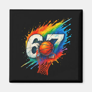 Funny 67 Basketball Six Seven 6 7 Meme 67 Magnet