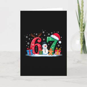 Funny 67 Christmas 6 7 Six Seven Meme 6 7 Matching Card