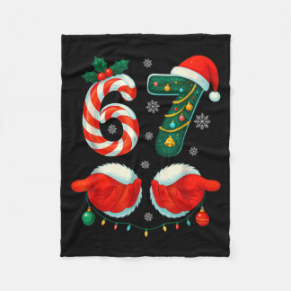 Funny 67 Christmas 6 7 Six Seven Meme 6 7 Matching Fleece Blanket