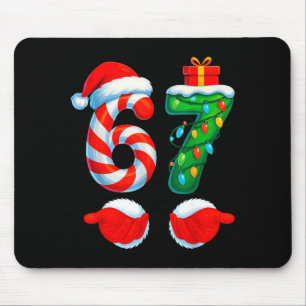 Funny 67 Christmas 6 7 Six Seven Meme Kids Men Boy Mouse Pad
