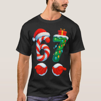 Funny 67 Christmas 6 7 Six Seven Meme Kids Men Boy T-Shirt