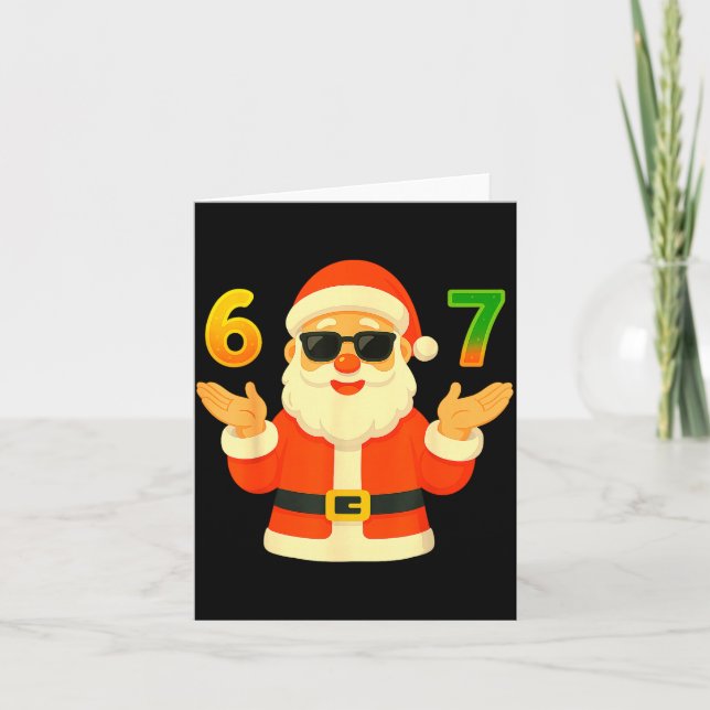 Funny 67 Christmas Design For Jolly Meme Fans  Card (Front)
