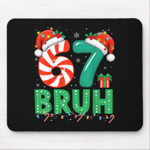 Funny 67 Christmas Pajama Xmas Six Seven Meme 6-7 Mouse Pad
