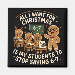Funny 67 Christmas Pajamas Shirt Six Seven Meme Br Magnet