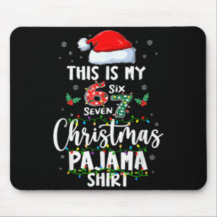 Funny 67 Christmas Pajamas Shirt Six Seven Meme Br Mouse Pad