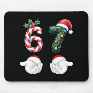 Funny 67 Christmas Pajamas Six Seven Meme 6 7 Elf Mouse Pad