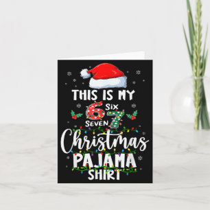 Funny 67 Christmas Pyjamas Shirt Six Seven Meme Br Card