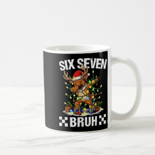 Funny 67 Christmas Six Seven Meme Dabbing Reindeer Coffee Mug