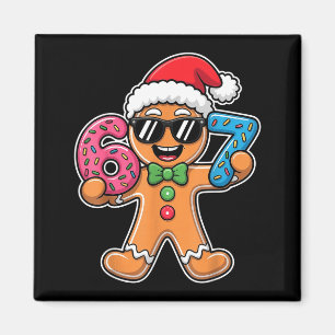 Funny 67 Christmas Six Seven Meme Xmas Gingerbread Magnet