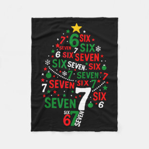 Funny 67 Christmas Tree Six Seven Xmas Fleece Blanket