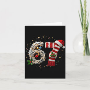 Funny 67 Christmas Xmas Six Seven F 6 7 Santa Hat Card