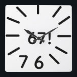 funny 67 clock<br><div class="desc">this Clock has 67 on it</div>
