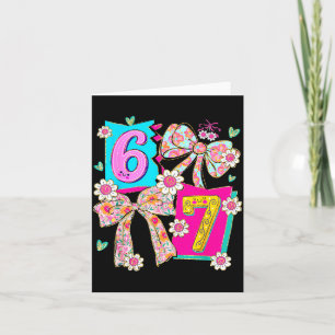 Funny 67 Coquette Bow Design For Girly Aesthetic L Card