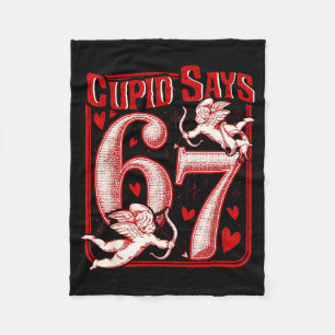 Funny 67 Cud Says 67 Valentine Couple Matching Six Fleece Blanket