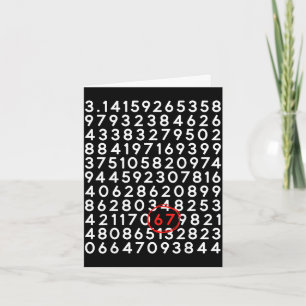 Funny 67 day 3.14 number six seven meme math card
