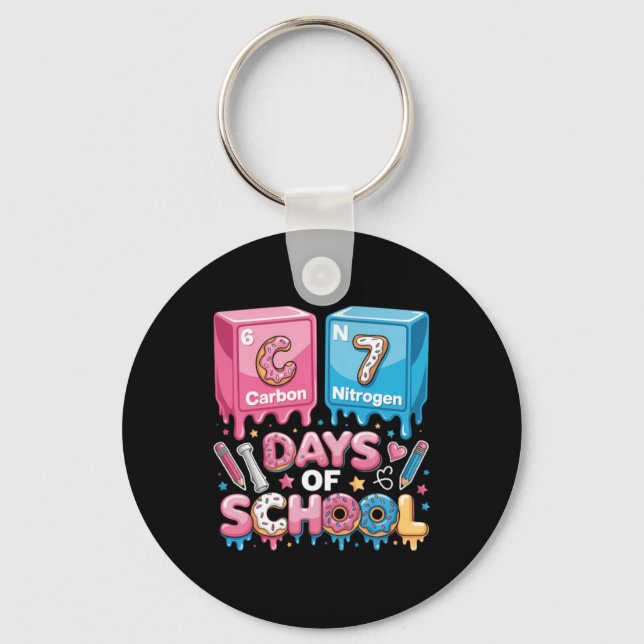 Funny 67 Days Of School Cute Stem Classroom Gift Key Ring (Front)