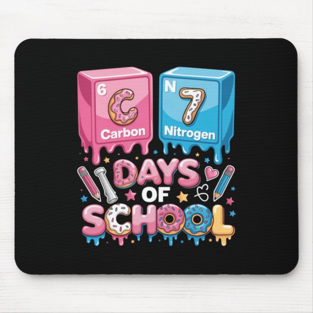 Funny 67 Days Of School Cute Stem Classroom Gift Mouse Pad (Front)
