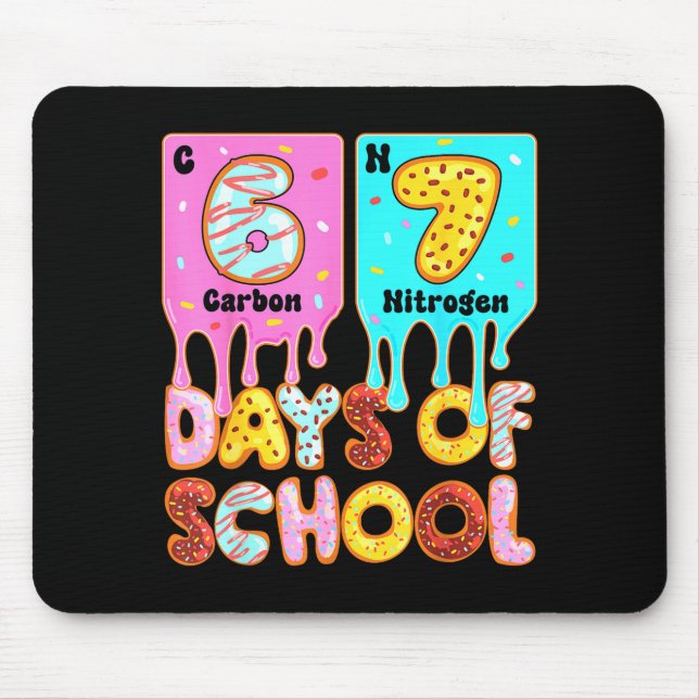 Funny 67 Days Of School Meme Periodic Table Drip G Mouse Pad (Front)