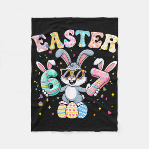 Funny 67 easter bunny 67 six seven meme men boys fleece blanket