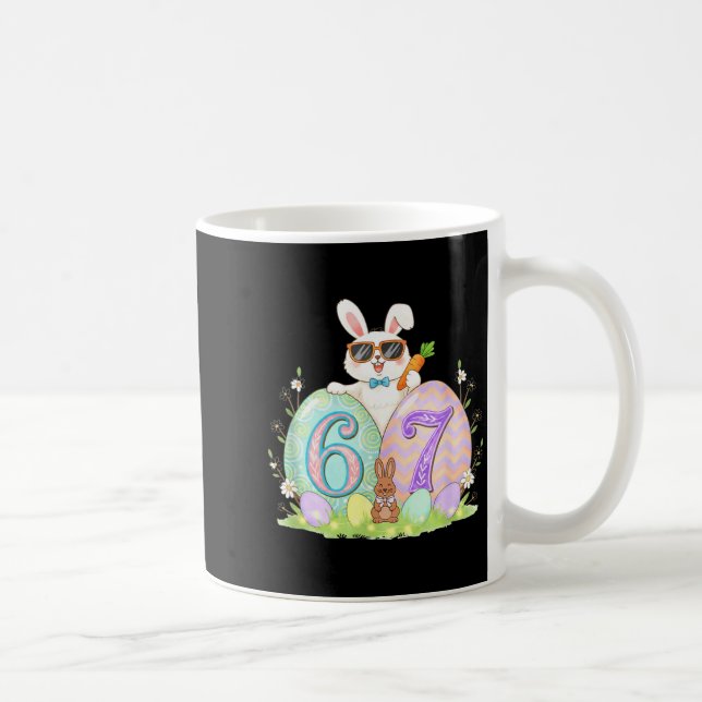 Funny 67 easter meme funny six seven easter egg coffee mug (Right)