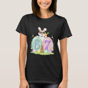 Funny 67 easter meme funny six seven easter egg T-Shirt