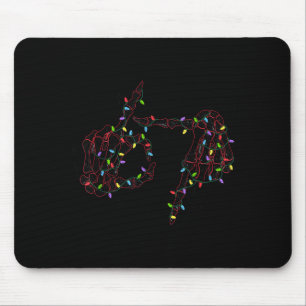 Funny 67 Hand Six Seven Meme Brainrot Christmas Xm Mouse Pad