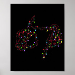 Funny 67 Hand Six Seven Meme Brainrot Christmas Xm Poster