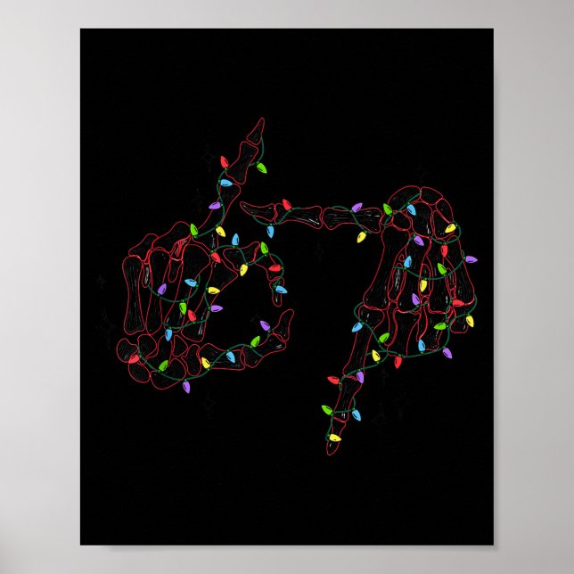 Funny 67 Hand Six Seven Meme Brainrot Christmas Xm Poster (Front)