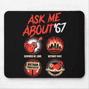 Funny 67 History Teacher Teacher 6 7 Funny Overuse Mouse Pad