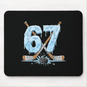 Funny 67 Ice Hockey Drip Number 67 Ice Hockey Mouse Pad