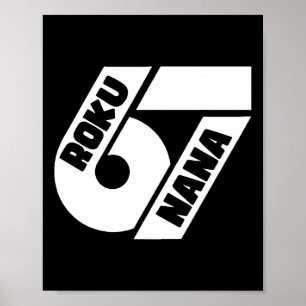 Funny 67 Japanese Meme Roku Nana Graphic Design  Poster