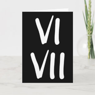 Funny 67 Kids Joke 6 And 7 Roman Numerals  Card
