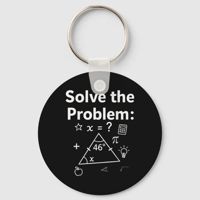 Funny 67 Math Meme Solve The Problem Teacher For S Key Ring (Front)