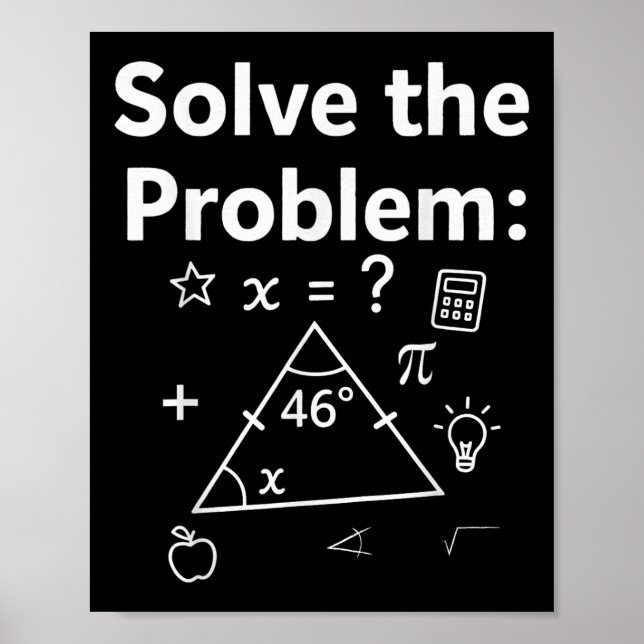 Funny 67 Math Meme Solve The Problem Teacher For S Poster (Front)