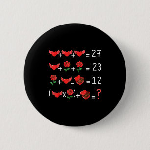 Funny 67 Math Teacher Valentine Math Teacher Women 6 Cm Round Badge