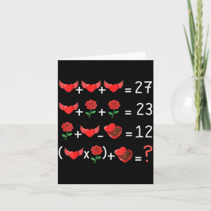 Funny 67 Math Teacher Valentine Math Teacher Women Card