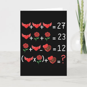 Funny 67 Math Teacher Valentine Math Teacher Women Card