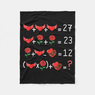 Funny 67 Math Teacher Valentine Math Teacher Women Fleece Blanket