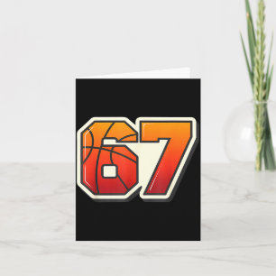 Funny 67 Meme Basketball Ice Cream Drip Six Seven  Card