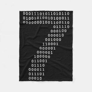 Funny 67 Meme Binary Code Tech Geek Digital Six Se Fleece Blanket