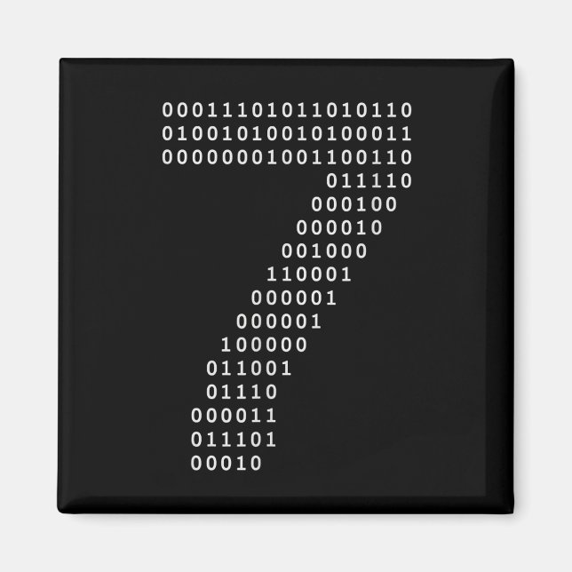 Funny 67 Meme Binary Code Tech Geek Digital Six Se Magnet (Front)