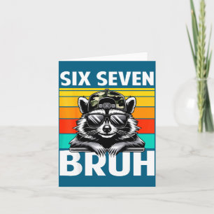 Funny 67 Meme Boys Kids Camo Hat Six Seven Bruh Ra Card