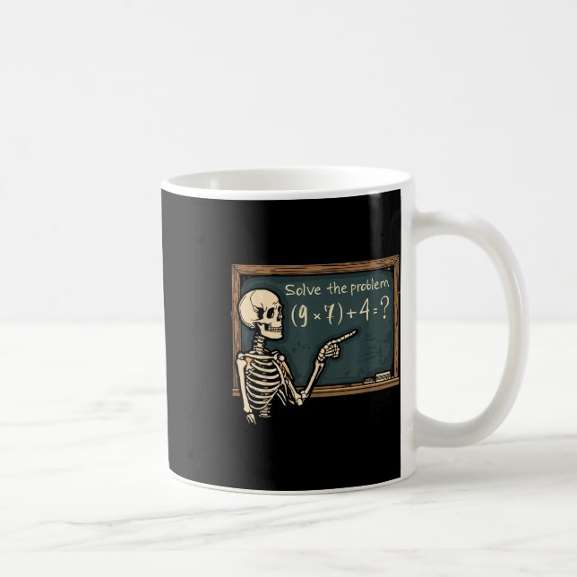 Funny 67 Meme Brainrot Joke Halloween Skeleton Mat Coffee Mug (Right)
