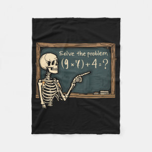 Funny 67 Meme Brainrot Joke Halloween Skeleton Mat Fleece Blanket